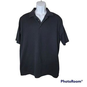Eddie Bauer Men's Large Black Short Sleeve Classic Polo Shirt